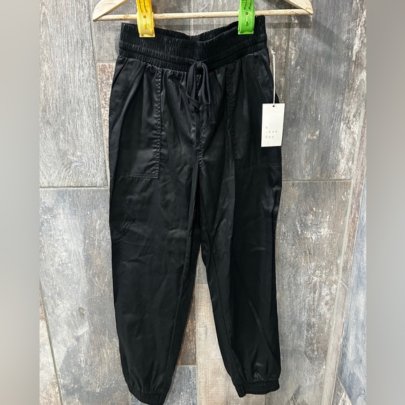 a new day Pants - a new day Black Elastic Waist Utility Joggers - NWT
